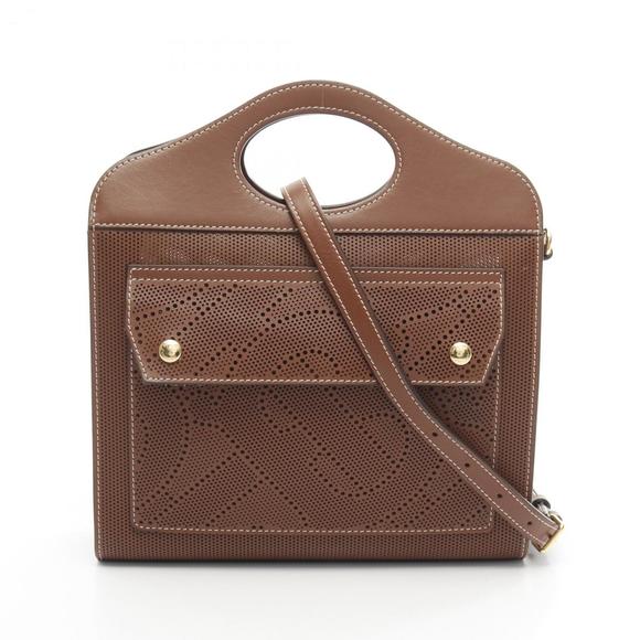 BURBERRY Brown Monogram Leather Bag - Picture 1 of 10